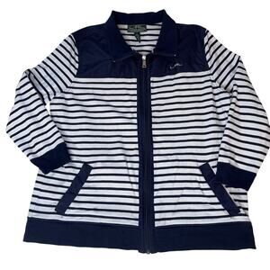 Ralph Lauren Active LRL Jacket XL Navy White Stripe Nautical Coastal Sailor 1X